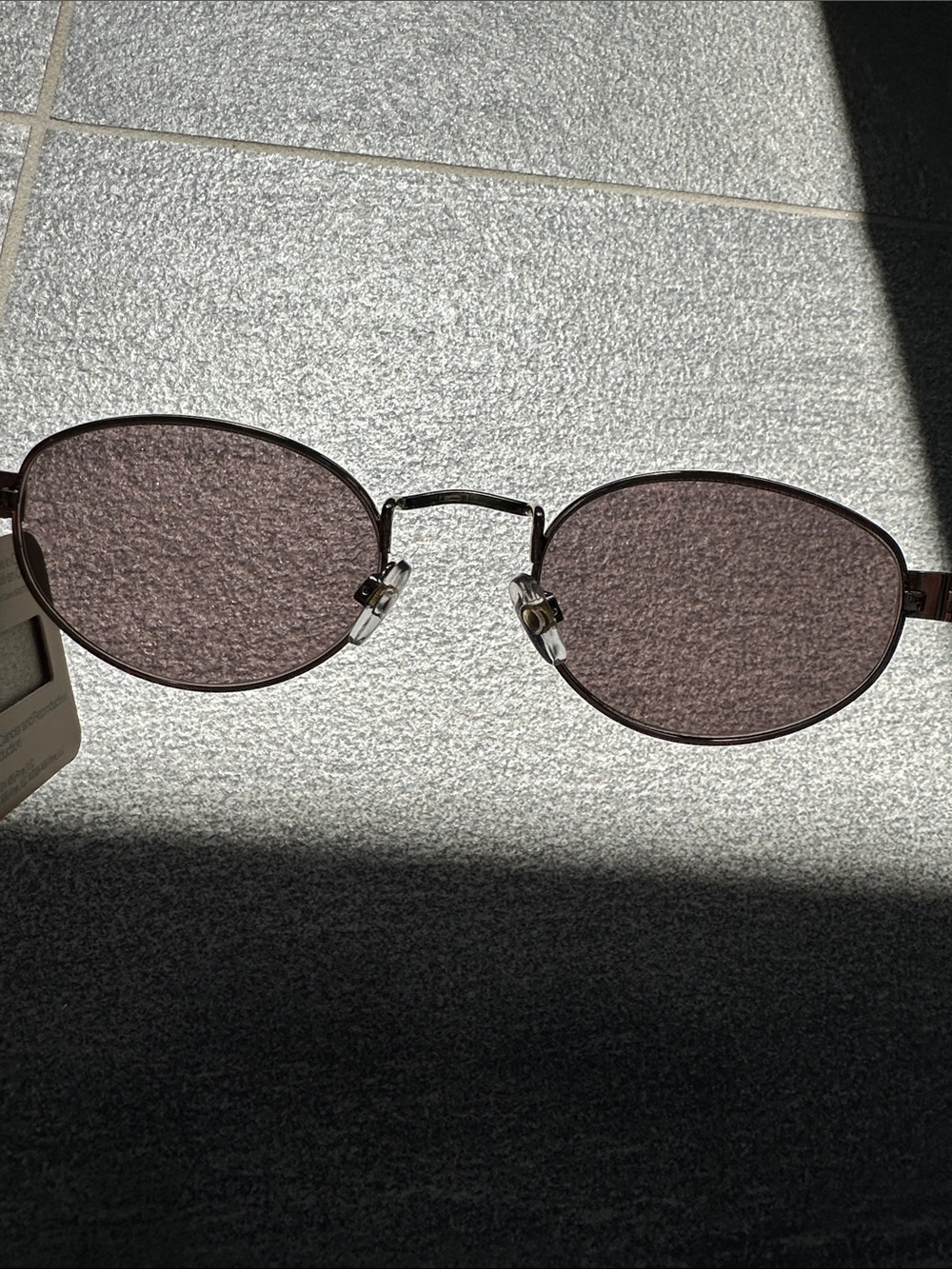 NWT FRYE Savannah Women’s Sunglasses in Olive Gold Slim Oval Metal Frame No Case - Picture 11 of 14
